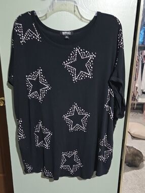 Buffalo David Bitton Black Tunic with Silver Star Studs